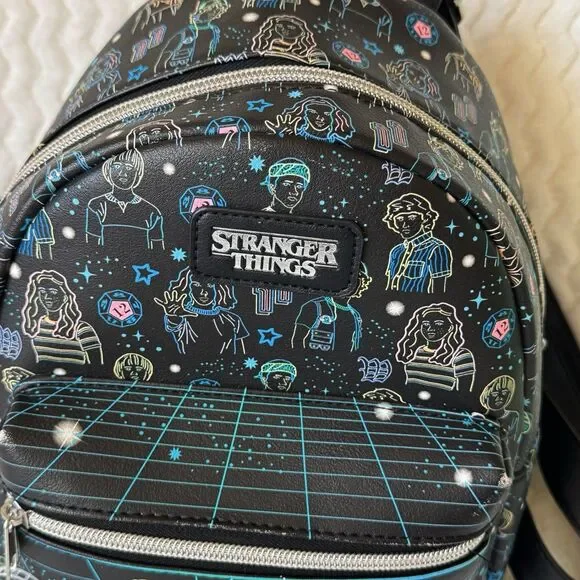 Funko Stranger Things Mini Backpack Blacklight & Neon EUC - Picture 4 of 13